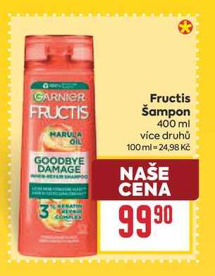 Fructis Šampon 400 ml BILLA