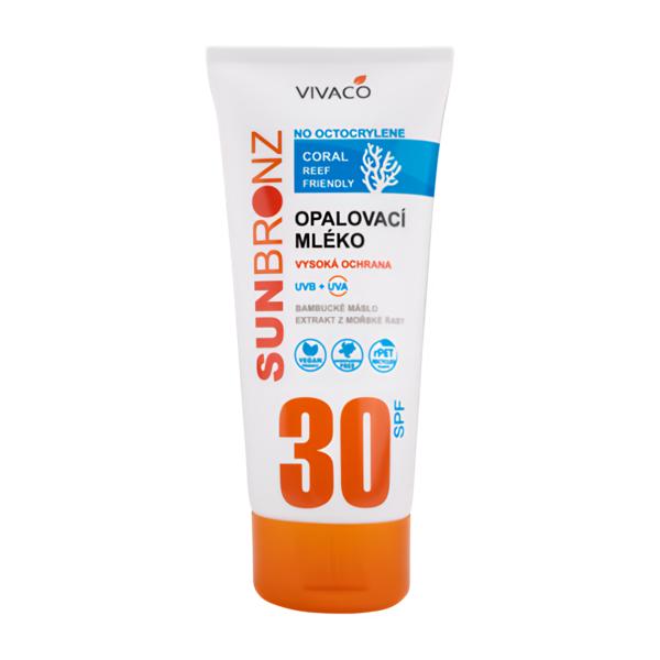 Vivaco Sun Bronz Opalovací mléko bez octocrylenu SPF 30, tuba Košík.cz