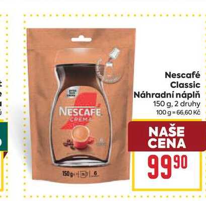 Nescafé Classic Náhradní náplň 150 g