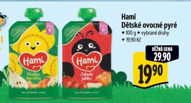 Hami Dětské ovocné pyré, 100 g Albert