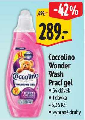 Coccolino Wonder Wash Prací gel, 54 dávek