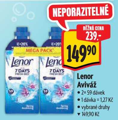 Lenor Aviváž, 2x 59 dávek Albert