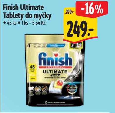 Finish Ultimate Tablety do myčky, 45 ks Albert