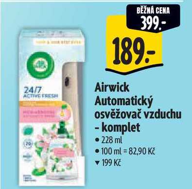 Airwick Automatický osvěžovač vzduchu - komplet, 228 ml
