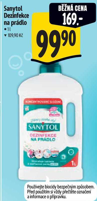 Sanytol Dezinfekce na prádlo, 1 l