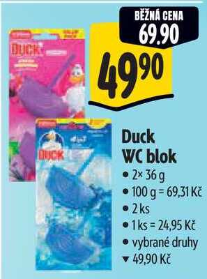 Duck WC blok, 2x 36 g 