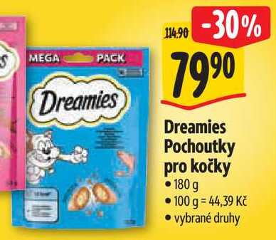 Dreamies Pochoutky pro kočky, 180 g  
