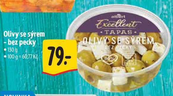 Olivy se sýrem - bez pecky, 130 g 
