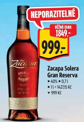 Zacapa Solera Gran Reserva, 0,7 l