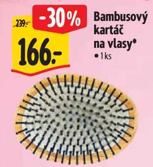Bambusový kartáč na vlasy
