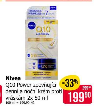 Nivea Q10 Power zpevňující denní a noční krém proti vráskám 2x 50 ml Teta drogerie