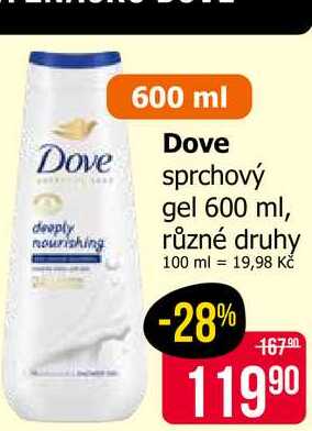 Dove deeply nourishing 600 ml 