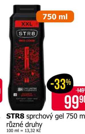 STR8 sprchový gel 750 ml různé druhy Teta drogerie