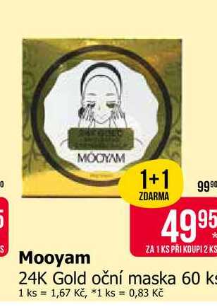 MOOYAM Gold oční maska 60 ks 