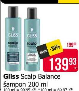 Gliss Scalp Balance šampon 200 ml Teta drogerie