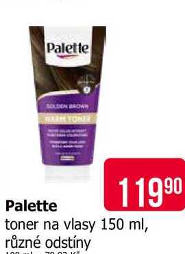 Palette toner na vlasy 150 ml, různé odstíny Teta drogerie