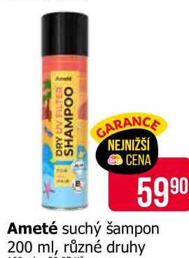 Ameté suchý šampon 200 ml, různé druhy Teta drogerie