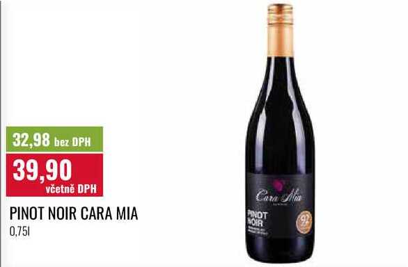 PINOT NOIR CARA MIA 0,751 
