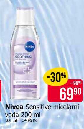 Nivea Sensitive micelární voda 200 ml Teta drogerie