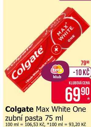 Colgate Max White One zubní pasta 75 ml Teta drogerie