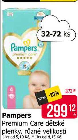 Pampers premium care 32-72 ks Teta drogerie