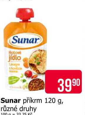 Sunar příkrm 120 g, různé druhy Teta drogerie