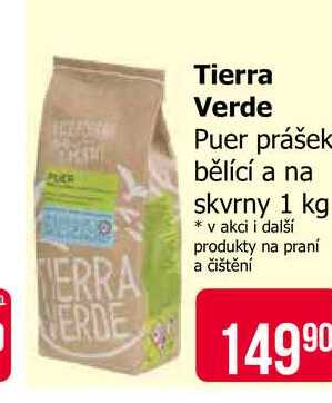 Tierra Verde Puer prášek bělící a na skvrny 1 kg Teta drogerie