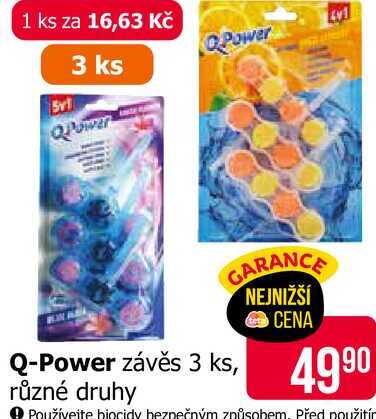 Q-Power závěs 3 ks Teta drogerie