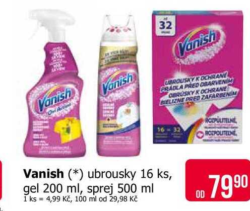 Vanish ubrousky 16 ks Teta drogerie