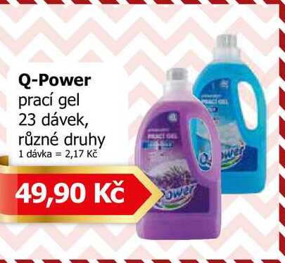 Q-Power prací gel 23 dávek, různé druhy Teta drogerie