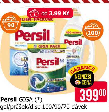 Persil gel/prášek/disc 100/90/70 dávek Teta drogerie