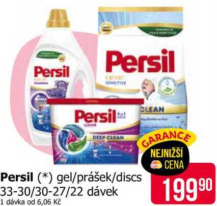 Persil gel/prášek/discs 33-30/30-27/22 dávek Teta drogerie