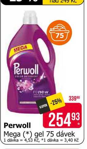 Perwoll renew Mega gel 75 dávek Teta drogerie