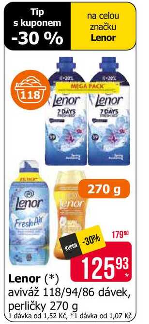 Lenor Unstoppables Vonné Perličky 270g, vybrané druhy Teta drogerie