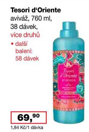 Tesori d'Oriente aviváž, 760 ml Ráj drogerie