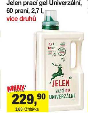 Jelen prací gel Univerzální, 60 praní, 2,7 1