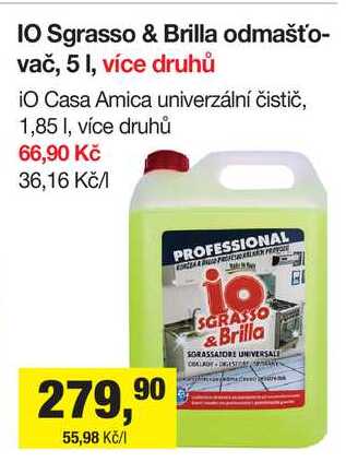 IO Sgrasso & Brilla odmašťovač, 5 l