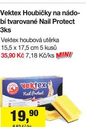 Vektex Houbičky na nádobí tvarované Nail Protect 3 ks Šlak