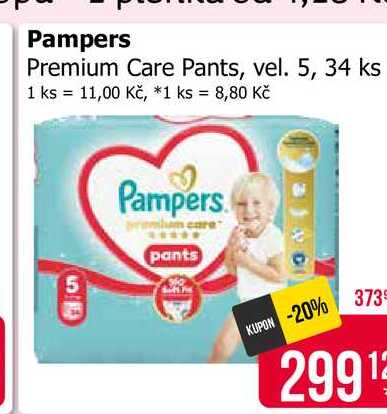 Pampers Premium Care Pants, vel. 5, 34 ks 