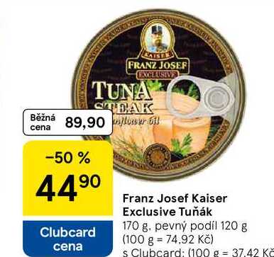 Kaiser Franz Josef Exclusive tuňák, 170 g