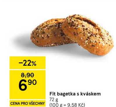 Fit bagetka s kváskem, 72 g