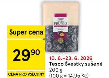 Tesco Švestky sušené, 200 g 