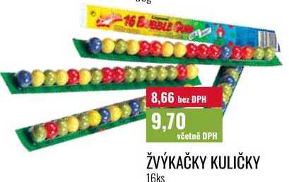 ŽVÝKAČKY KULIČKY 16ks 