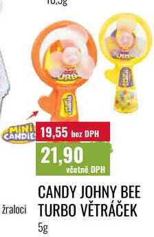 CANDY JOHNY BEE TURBO VĚTRÁČEK 5g Ratio