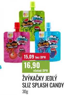 ŽVÝKAČKY JEDLÝ SLIZ SPLASH CANDY 30g 