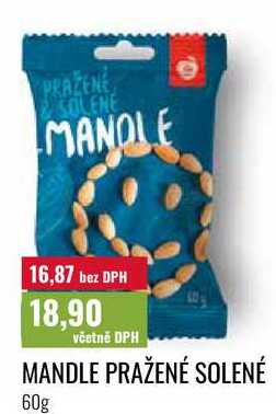 MANDLE PRAŽENÉ SOLENÉ 60g  