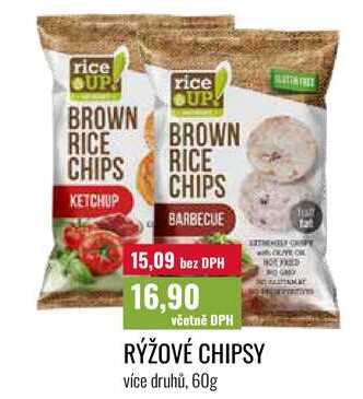 RÝŽOVÉ CHIPSY více druhů, 60g 