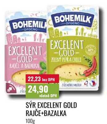 SÝR EXCELENT GOLD RAJČE+BAZALKA 100g  