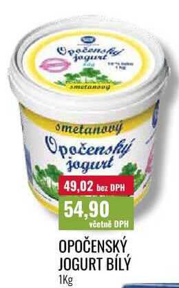 OPOČENSKÝ JOGURT BÍLÝ 1Kg 