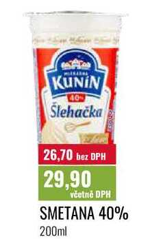 SMETANA 40% 200ml
